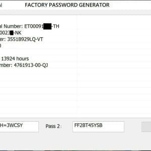ET Factory Password Generator 2009-2023 Ready to use